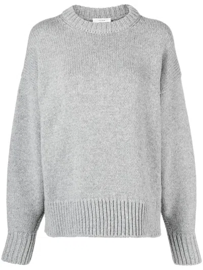 The Row Round-neck Long-sleeve Jumper In Gray