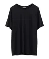 The Row Round Neck Short Sleeve T-shirt In Black