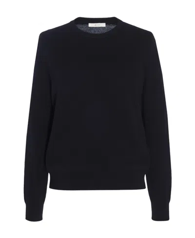 The Row Round Neck Sweater In Black