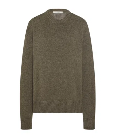 The Row Round Neck Sweater In Green