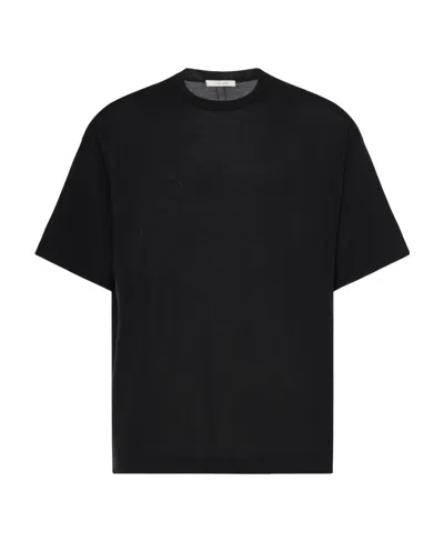 The Row Round-necked T-shirt In Black