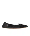 The Row Round Toe Ballet Flats In Black