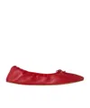The Row Round Toe Ballet Flats In Red