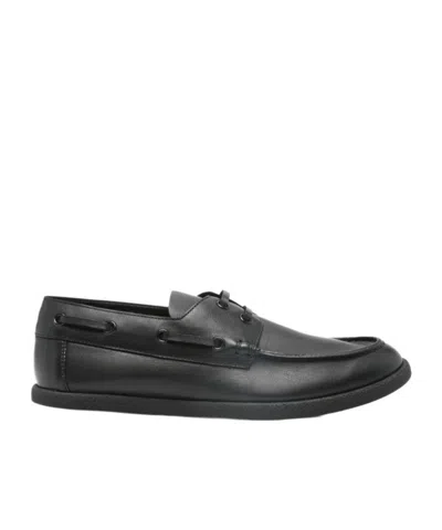 The Row Round-toe Flat Shoes In Black