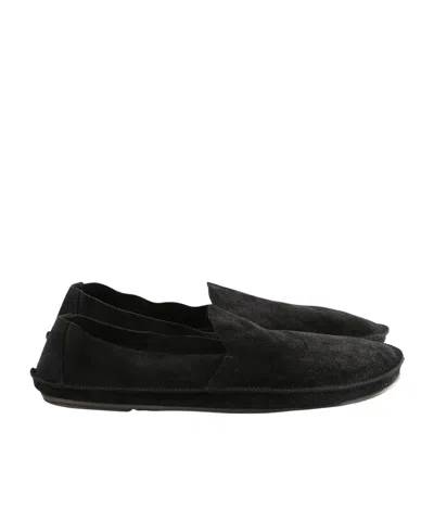 The Row Round Toe Loafers In Black