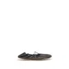 The Row Charcoal Leather Awar Ballerinas In Black