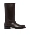 The Row Round-toe Ankle Boots In Brown