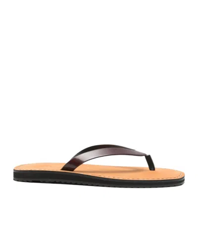 The Row Round-toe Flip-flops In Brown