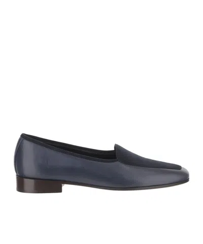 The Row Round-toe Loafers In Blue