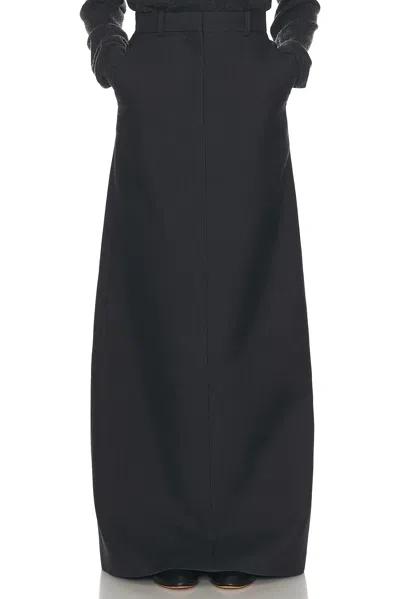 The Row Roux Wool Melange Maxi Skirt In Grey