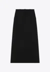 The Row Parma Stretch Virgin Wool Midi Skirt In Black
