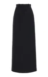 The Row Roux Wool Melange Maxi Skirt In Grey