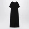 The Row Hannah Scuba-jersey Maxi T-shirt Dress In Black