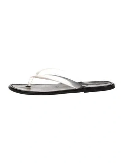 Pre-owned The Row Rubber Flip Flops In Clear/pink