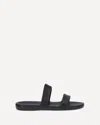 The Row Foam Rubber Dual-band Slide Sandals In Black