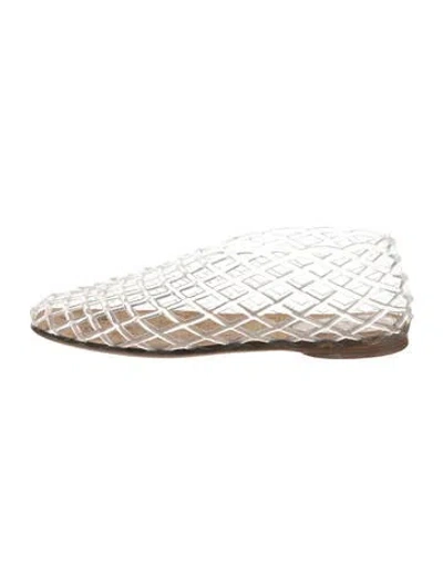 Pre-owned The Row Rubber Patterned Flats In Clear