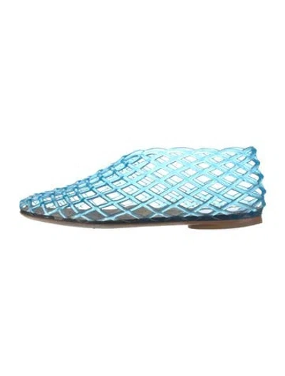 Pre-owned The Row Rubber Printed Flats In Blue