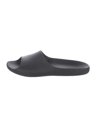Pre-owned The Row Rubber Slides In Black