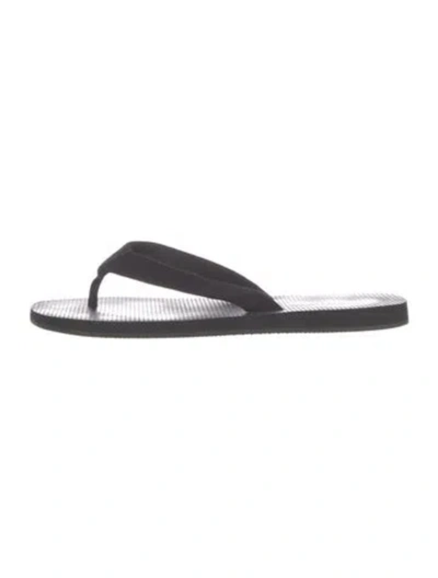 Pre-owned The Row Rubber Striped Flip Flops In Black