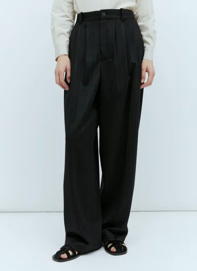 The Row Rufos Cashmere Pants In Black