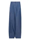 The Row Rufos Pleated Trousers In Blue