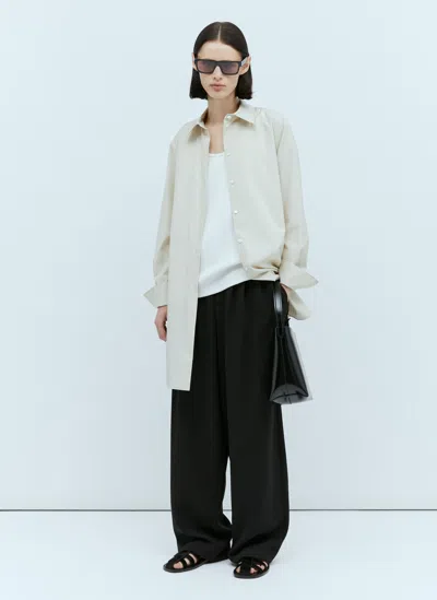 The Row Rufos Wool Trousers In Black