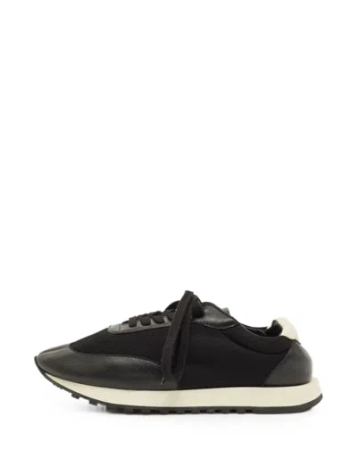 Pre-owned The Row Run D Leather Sneakers In Black