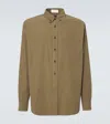 The Row Ruskin Cotton Shirt In Khaki