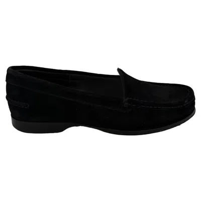 The Row Ruth Loafers In Black Suede