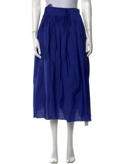 Pre-owned The Row Ruth Midi Length Skirt In Blue