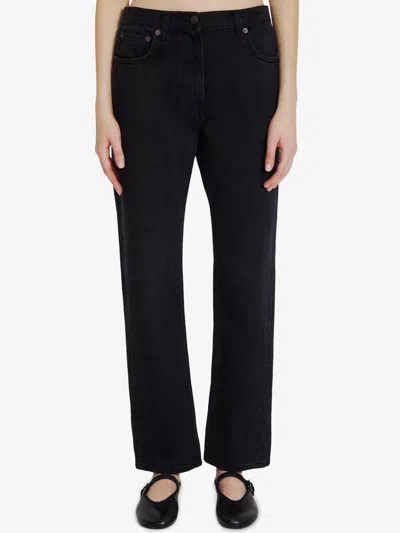 The Row Ryley Straight Leg Pant In Black