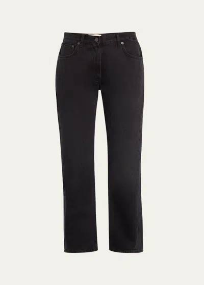 The Row Ryley Straight-leg Jeans In Black