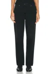 The Row Riaco Mid-rise Straight-leg Ankle Jeans In Black
