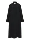 The Row Ryo Silk Coat In Black