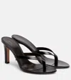 The Row Sacha Leather Thong Sandals In Black