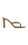 The Row Sacha Leather Thong Sandals In Gray