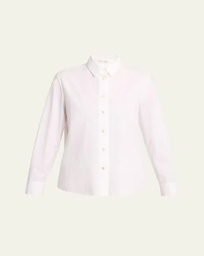 The Row Sadie Cotton Poplin Button-down Shirt In White