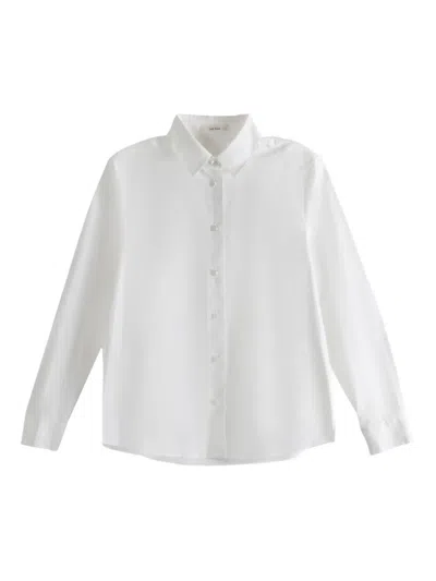 The Row Sadie Long-sleeve Shirt In White