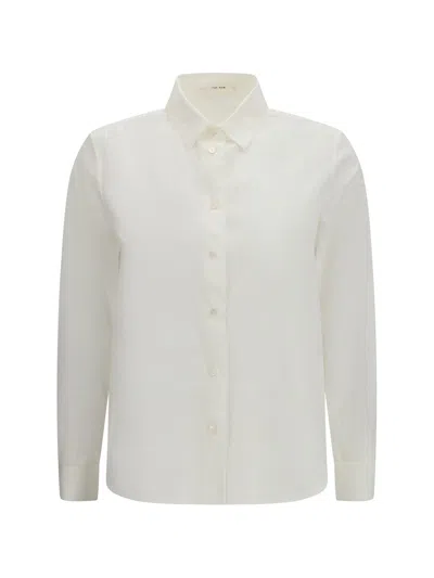 The Row White Cotton Dress Shirt In Neutral
