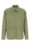 The Row Justo Gabardine Down Field Jacket In Green
