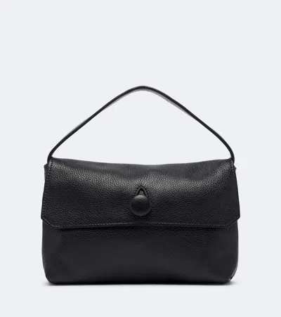 The Row Sally Leather Top-handle Bag In Black