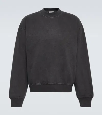 The Row Samson Cotton-blend Sweatshirt In Grey