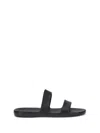 The Row Foam Rubber Dual-band Slide Sandals In Black
