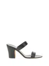 The Row Black Leather Stiletto Heels Sandals In Black