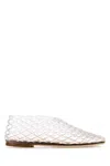 The Row Mara Rubber Mesh Ballerina Flats In White
