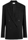 The Row Sandon Double-breasted Wool Blazer In Black