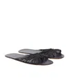 The Row Sara Elastic Thong Slide Sandals In Black