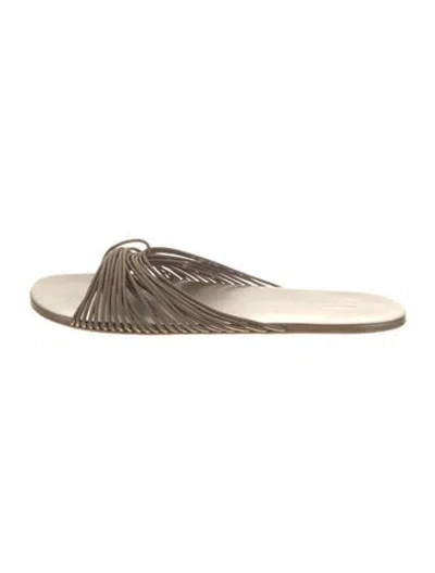 Pre-owned The Row Sara Slides W/ Tags In Brown