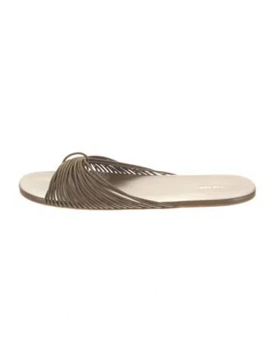 Pre-owned The Row Sara Slides W/ Tags In Brown