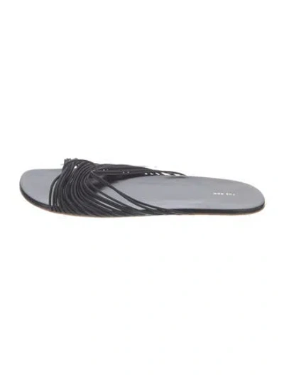 Pre-owned The Row Sara Thong Leather Slides In Multicolor